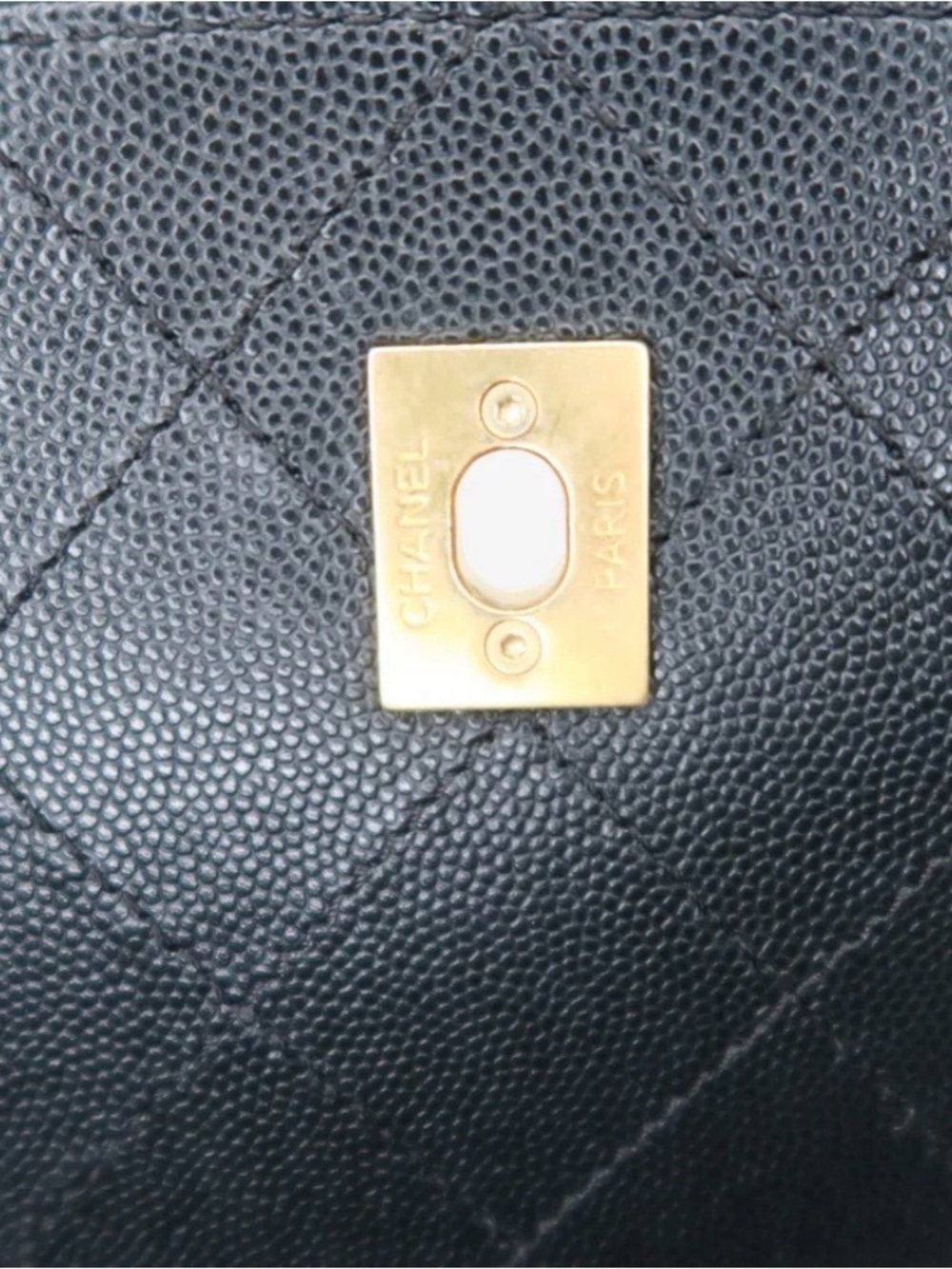 CHANEL Cream and Black Chain Trim Flap Crossbody Bag - Picture 11 of 16